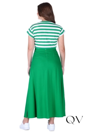 BLUSA EM MALHA LISTRADA RIBANA VERDE - HAPUK