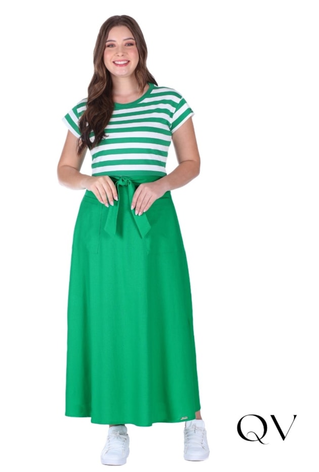 BLUSA EM MALHA LISTRADA RIBANA VERDE - HAPUK