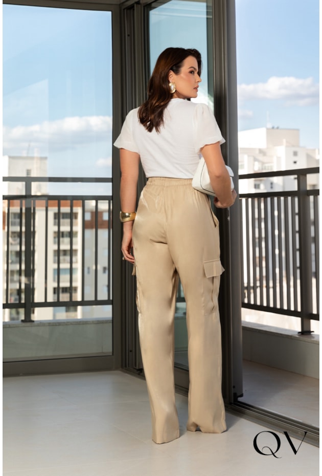 BLUSA EM MALHA MANGA BALONÊ BRANCO