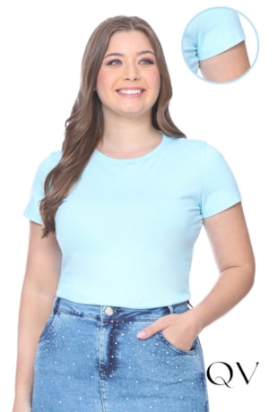 BLUSA EM MALHA PIMA ESTAMPA FRONTAL AZUL - HAPUK