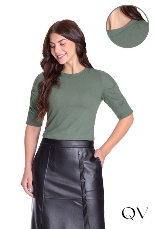 BLUSA EM MALHA PIQUET VERDE - HAPUK