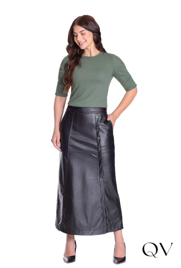 BLUSA EM MALHA PIQUET VERDE - HAPUK