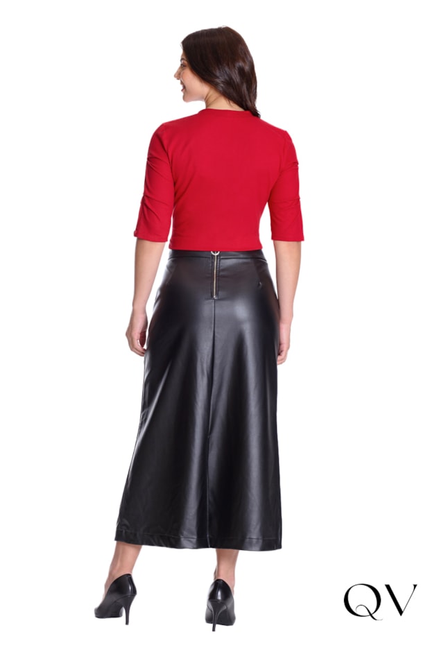 BLUSA EM MALHA PIQUET VERMELHO - HAPUK