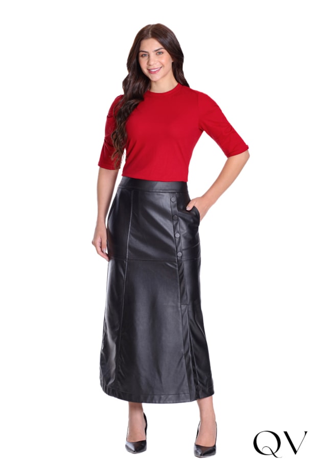 BLUSA EM MALHA PIQUET VERMELHO - HAPUK