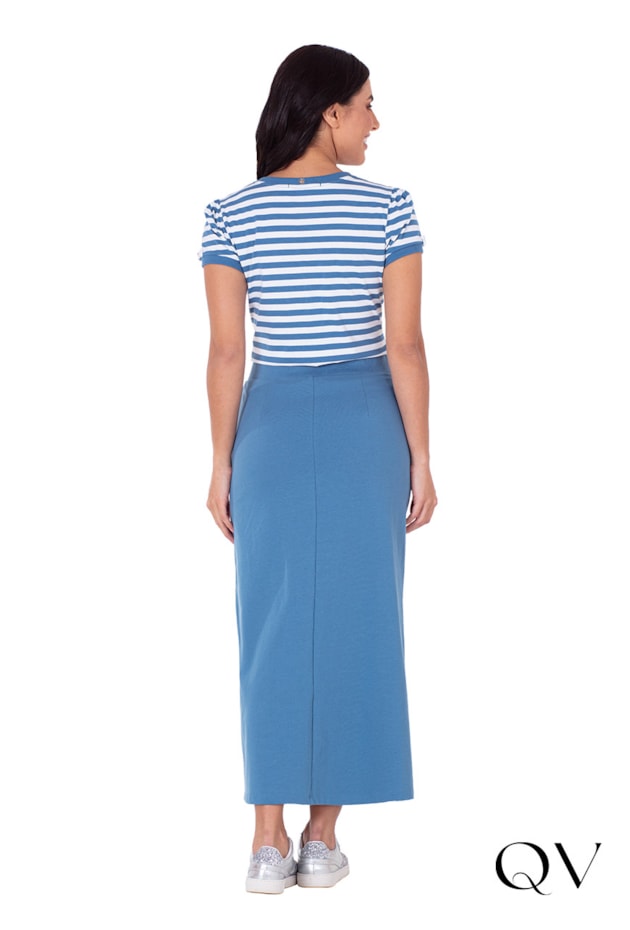 BLUSA EM MALHA RIBANA LISTRADO AZUL - HAPUK BLUSA EM MALHA RIBANA LISTRADO AZUL - HAPUK