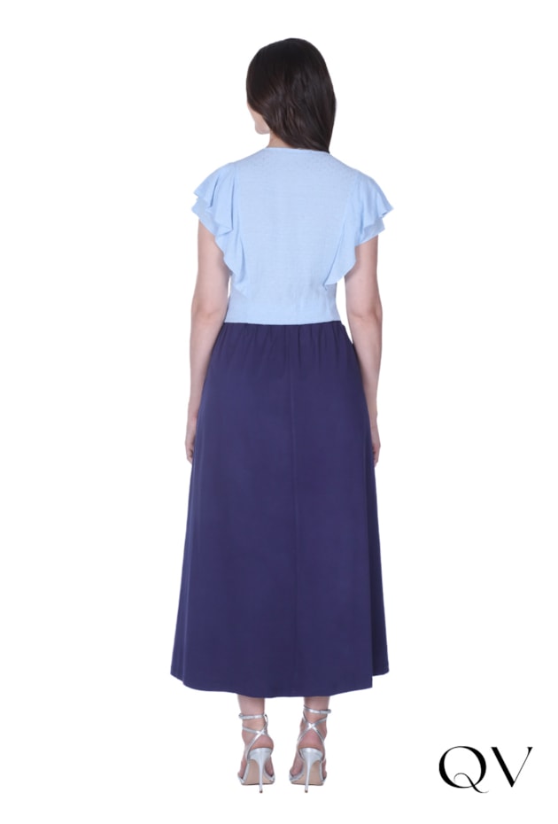 BLUSA EM TECIDO PLANO TEXTURIZADO AZUL - HAPUK BLUSA EM TECIDO PLANO TEXTURIZADO AZUL - HAPUK