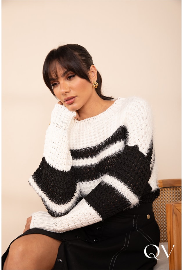 BLUSA EM TRICOT PRETO - LEKAZIS BLUSA EM TRICOT PRETO - LEKAZIS