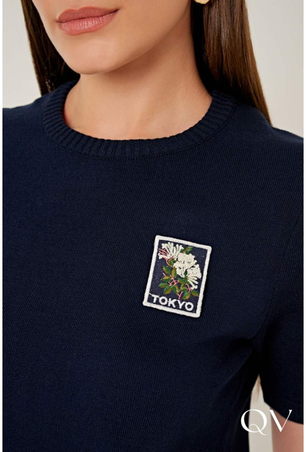 BLUSA EM TRICOT SLIM AZUL - LINDA DE MORRER BLUSA EM TRICOT SLIM AZUL - LINDA DE MORRER