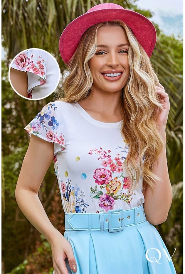 BLUSA ESTAMPA EXCLUSIVA FLORAL - JANY PIM BLUSA ESTAMPA EXCLUSIVA FLORAL - JANY PIM