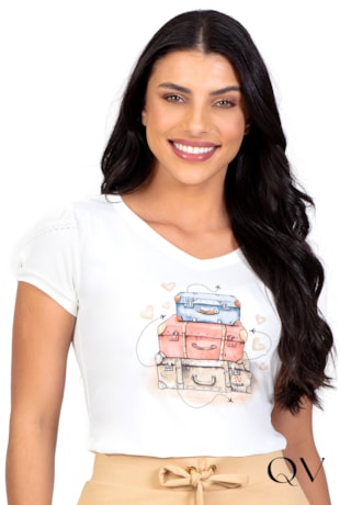 BLUSA ESTAMPA LOCALIZADA BEGE - HAPUK