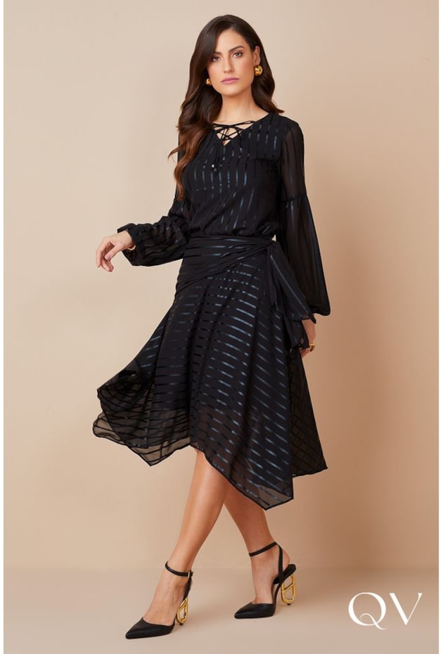 BLUSA GLAM CREPE PRETA - TITANIUM JEANS BLUSA GLAM CREPE PRETA - TITANIUM JEANS