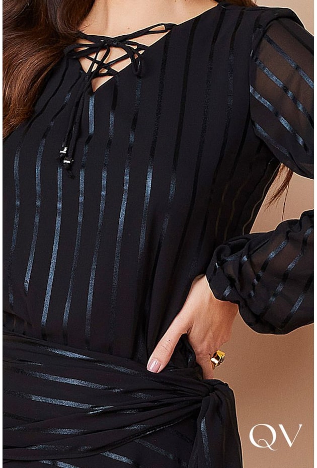 BLUSA GLAM CREPE PRETA - TITANIUM JEANS BLUSA GLAM CREPE PRETA - TITANIUM JEANS