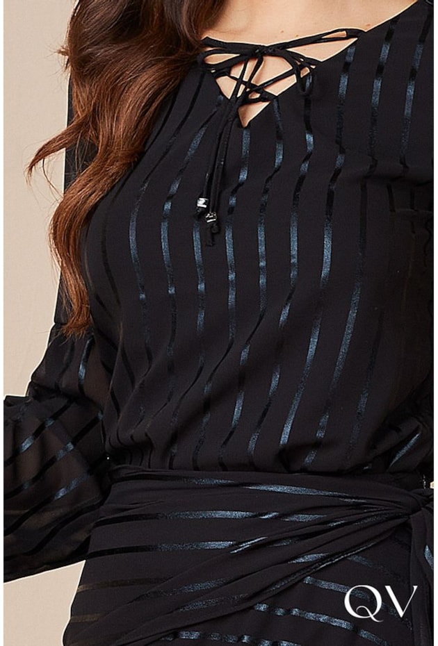 BLUSA GLAM CREPE PRETA - TITANIUM JEANS BLUSA GLAM CREPE PRETA - TITANIUM JEANS