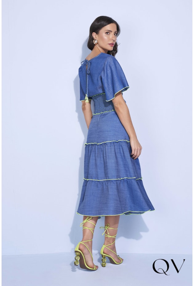 BLUSA JEANS CÓS LASTEX FRANZIDO - TITANIUM JEANS BLUSA JEANS CÓS LASTEX FRANZIDO - TITANIUM JEANS