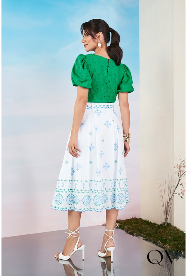 BLUSA LAISE MANGA BALONÊ VERDE - JANY PIM BLUSA LAISE MANGA BALONÊ VERDE - JANY PIM