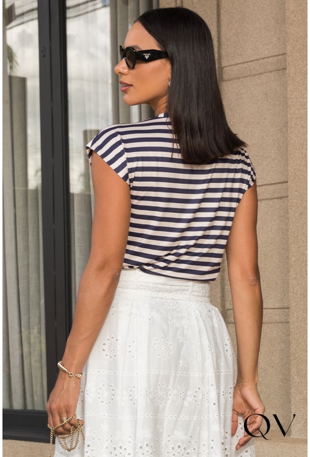 BLUSA LISTRADA MANGA JAPONESA - JANY PIM BLUSA LISTRADA MANGA JAPONESA - JANY PIM