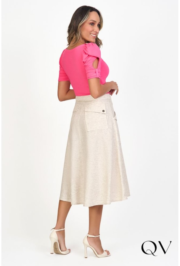 BLUSA MALHA COM DETALHE DE PASSANTES ROSA - VIA TOLENTINO BLUSA MALHA COM DETALHE DE PASSANTES ROSA - VIA TOLENTINO