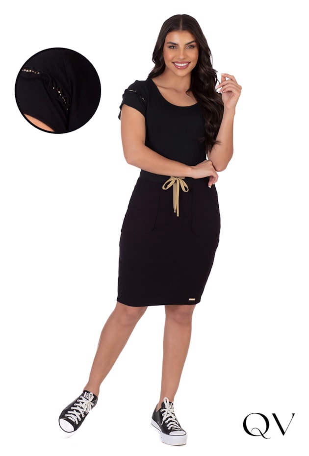 BLUSA MALHA COM STRASS PRETO - HAPUK BLUSA MALHA COM STRASS PRETO - HAPUK