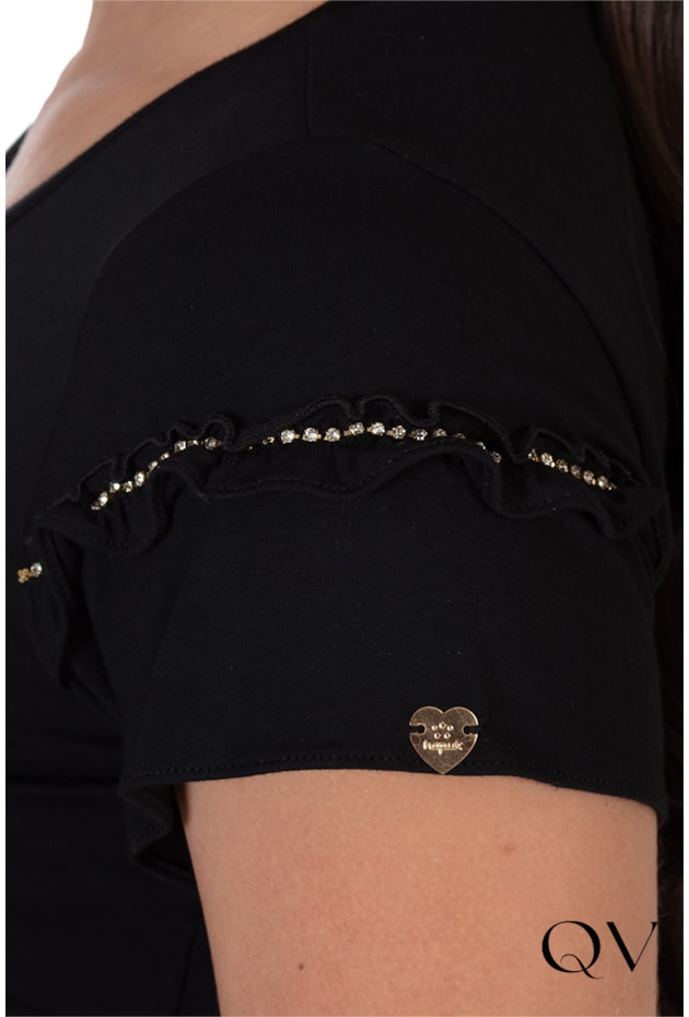 BLUSA MALHA COM STRASS PRETO - HAPUK BLUSA MALHA COM STRASS PRETO - HAPUK