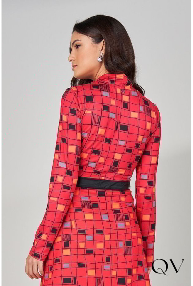 BLUSA MALHA ESTAMPADO VERMELHO - TITANIUM JEANS BLUSA MALHA ESTAMPADO VERMELHO - TITANIUM JEANS