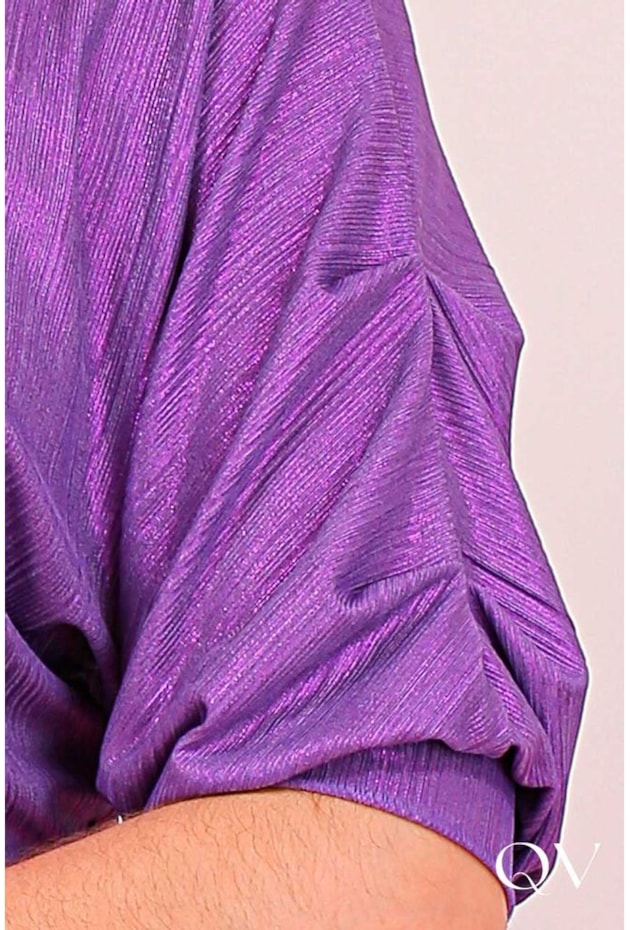 BLUSA MALHA FRIA TEXTURIZADA UVA - PURO SHARMY BLUSA MALHA FRIA TEXTURIZADA UVA - PURO SHARMY