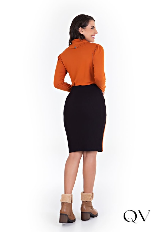 BLUSA MALHA GOLA ALTA TERRACOTA - HAPUK BLUSA MALHA GOLA ALTA TERRACOTA - HAPUK