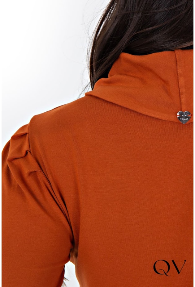 BLUSA MALHA GOLA ALTA TERRACOTA - HAPUK BLUSA MALHA GOLA ALTA TERRACOTA - HAPUK