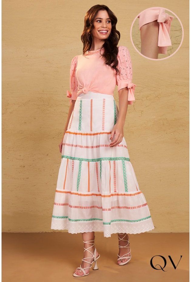 BLUSA MALHA MANGAS LAISE ROSA - FASCÍNIUS BLUSA MALHA MANGAS LAISE ROSA - FASCÍNIUS