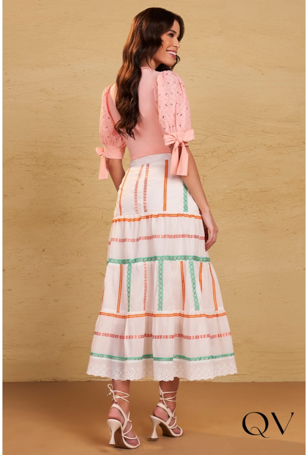 BLUSA MALHA MANGAS LAISE ROSA - FASCÍNIUS BLUSA MALHA MANGAS LAISE ROSA - FASCÍNIUS