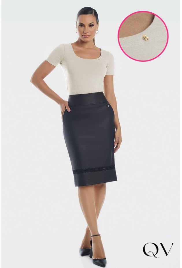 BLUSA MALHA TEXTURIZADA OFF WHITE - VIA TOLENTINO BLUSA MALHA TEXTURIZADA OFF WHITE - VIA TOLENTINO