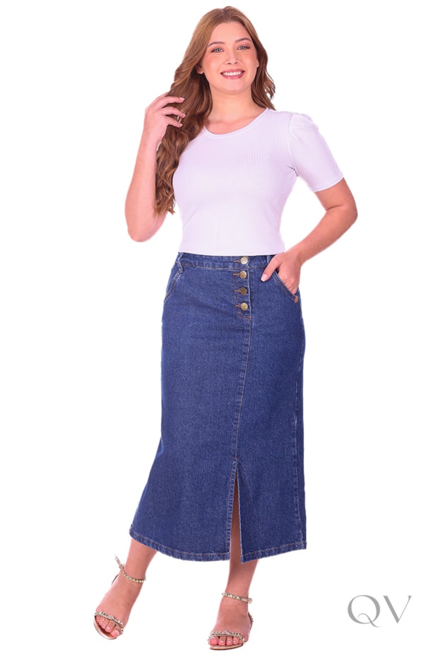 BLUSA MANGA CURTA EM MALHA CANELADA BRANCO - HAPUK