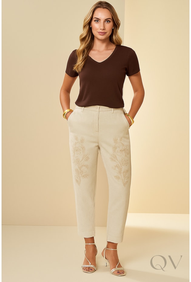 BLUSA MANGA CURTA EM MALHA TRICOT FLAMÊ CACAU - DOCE TRAMA