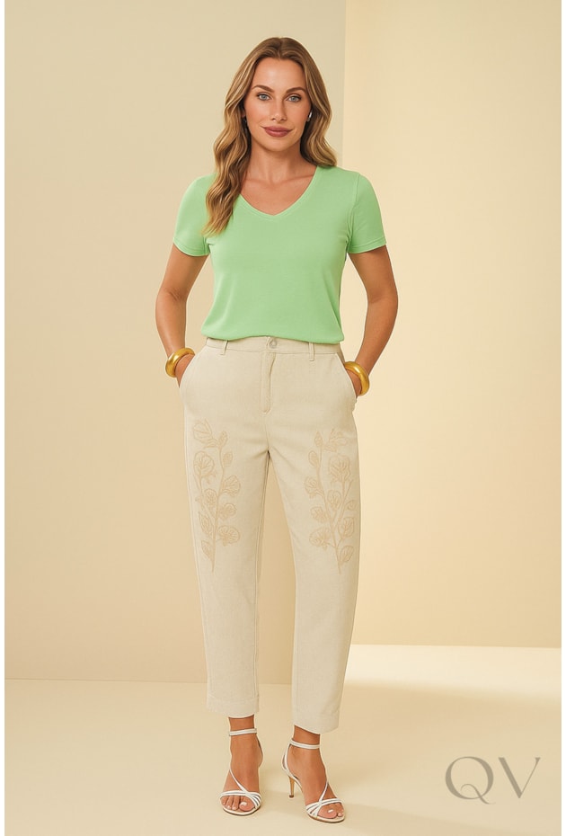 BLUSA MANGA CURTA EM MALHA TRICOT FLAMÊ LIMA DOCE - DOCE TRAMA BLUSA MANGA CURTA EM MALHA TRICOT FLAMÊ LIMA DOCE - DOCE TRAMA