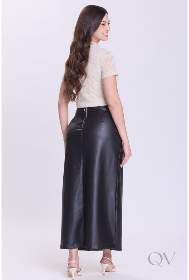 BLUSA MANGA CURTA EM RENDA BEGE - HAPUK