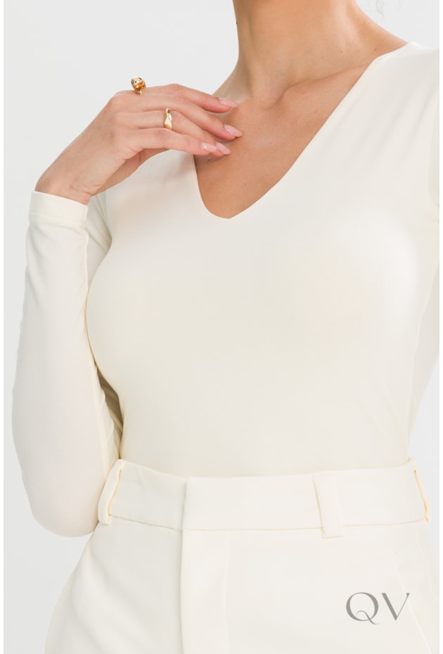 BLUSA MANGA LONGA EM MALHA BRANCO - TLIC RIO