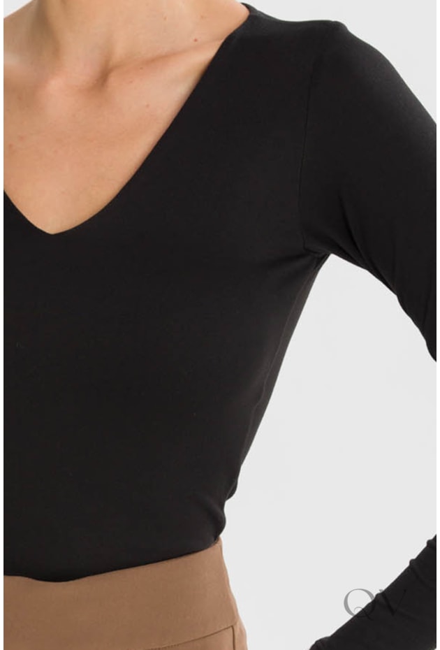 BLUSA MANGA LONGA EM MALHA PRETO - TLIC RIO