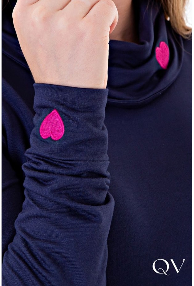 BLUSA MOLETINHO COM MAX GOLA AZUL ESCURO - HAPUK BLUSA MOLETINHO COM MAX GOLA AZUL ESCURO - HAPUK