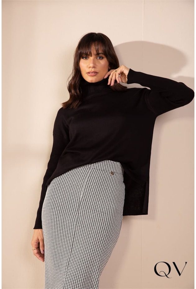 BLUSA MULLET TRICOT PRETO - LEKAZIS BLUSA MULLET TRICOT PRETO - LEKAZIS