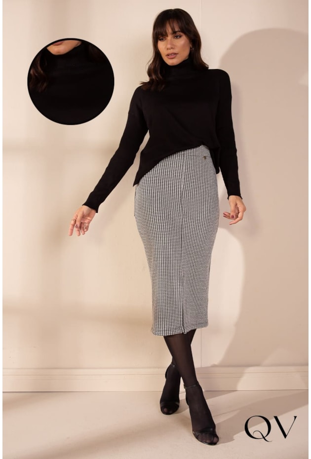 BLUSA MULLET TRICOT PRETO - LEKAZIS BLUSA MULLET TRICOT PRETO - LEKAZIS