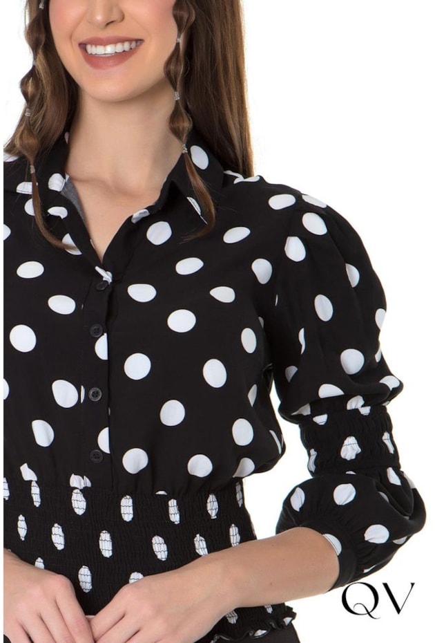 BLUSA POÁ VISCOSE E LASTÉX PRETO - HAPUK BLUSA POÁ VISCOSE E LASTÉX PRETO - HAPUK