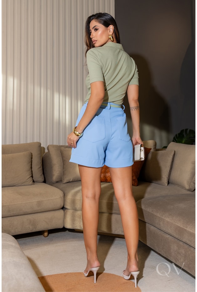 BLUSA POLO EM MALHA VERDE - LUZIA FAZZOLLI