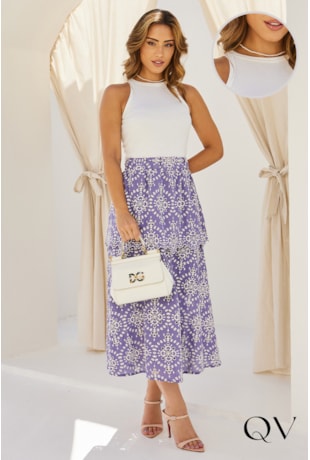 BLUSA REGATA COM RENDA OFF - DOCE MARIA BLUSA REGATA COM RENDA OFF - DOCE MARIA