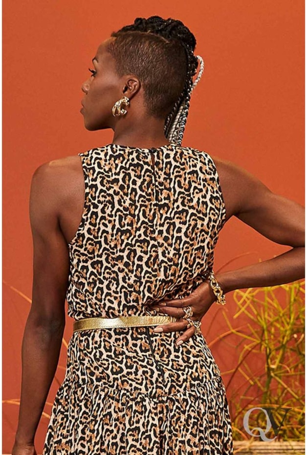 BLUSA REGATA CREPE ANIMAL PRINT - LUZIA FAZZOLLI BLUSA REGATA CREPE ANIMAL PRINT - LUZIA FAZZOLLI