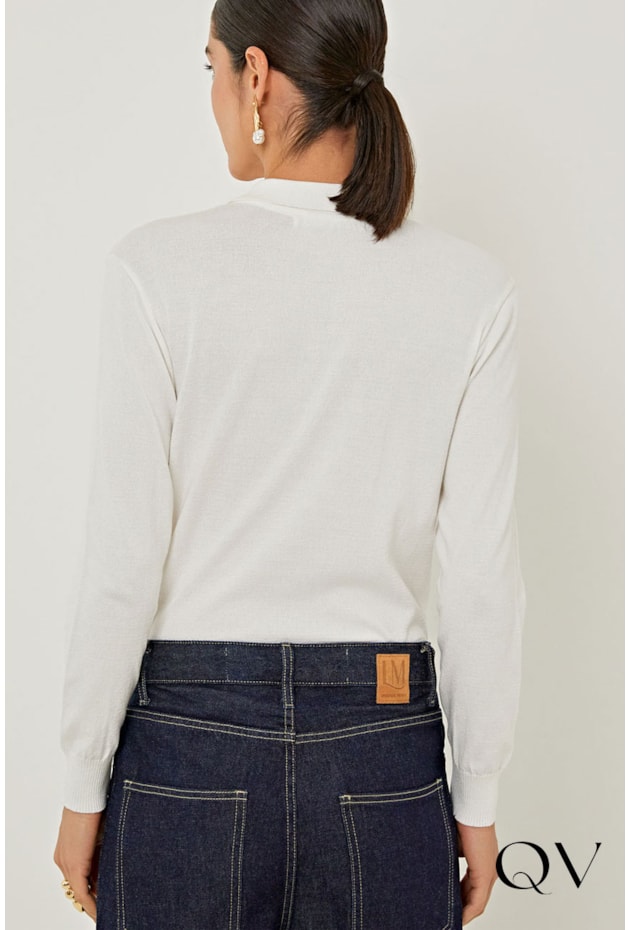BLUSA SLIM EM TRICOT PREMIUM OFF - LINDA DE MORRER