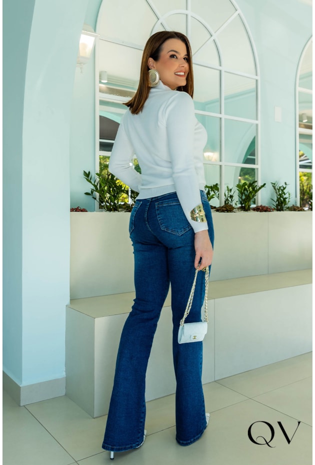 BLUSA TRICÔ GOLA ALTA BRANCO - LUZIA FAZZOLLI BLUSA TRICÔ GOLA ALTA BRANCO - LUZIA FAZZOLLI