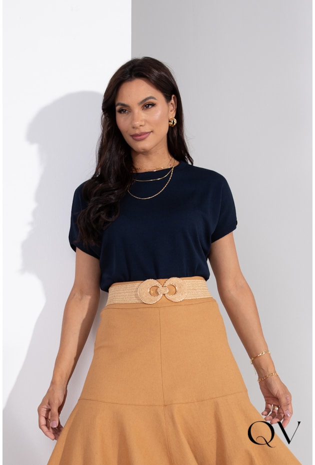 BLUSA TRICOT AZUL MARINHO - LEKAZIS BLUSA TRICOT AZUL MARINHO - LEKAZIS