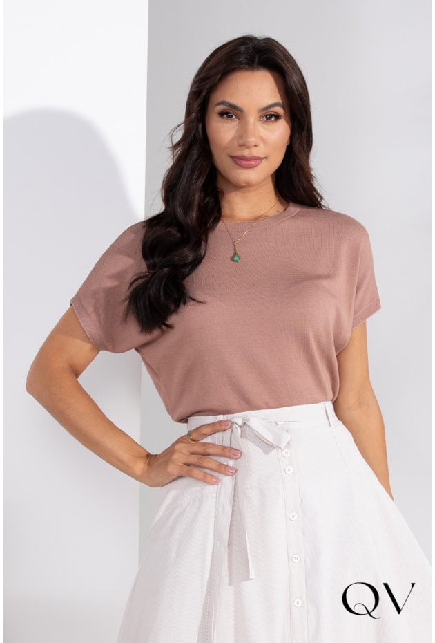 BLUSA TRICOT BASIC NUDE - LEKAZIS BLUSA TRICOT BASIC NUDE - LEKAZIS