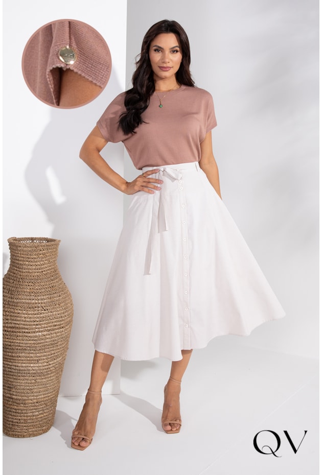 BLUSA TRICOT BASIC NUDE - LEKAZIS BLUSA TRICOT BASIC NUDE - LEKAZIS