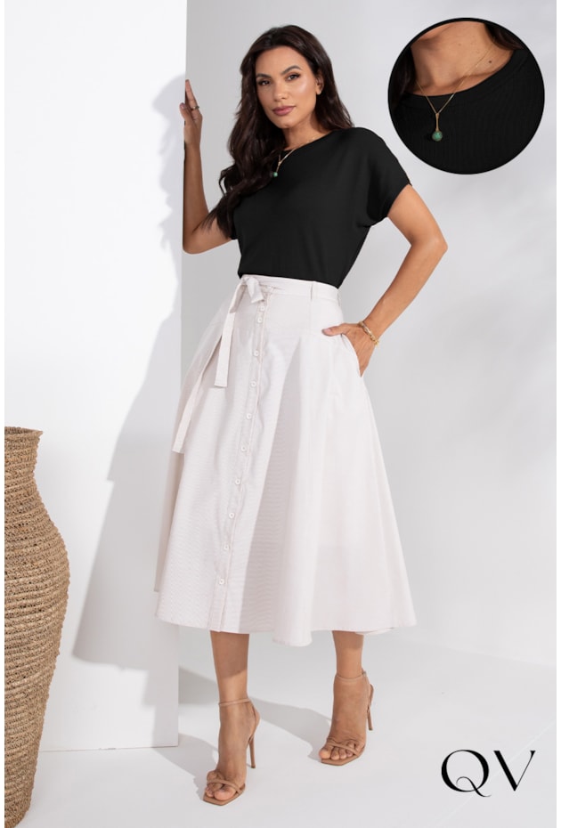 BLUSA TRICOT BASIC PRETO - LEKAZIS BLUSA TRICOT BASIC PRETO - LEKAZIS