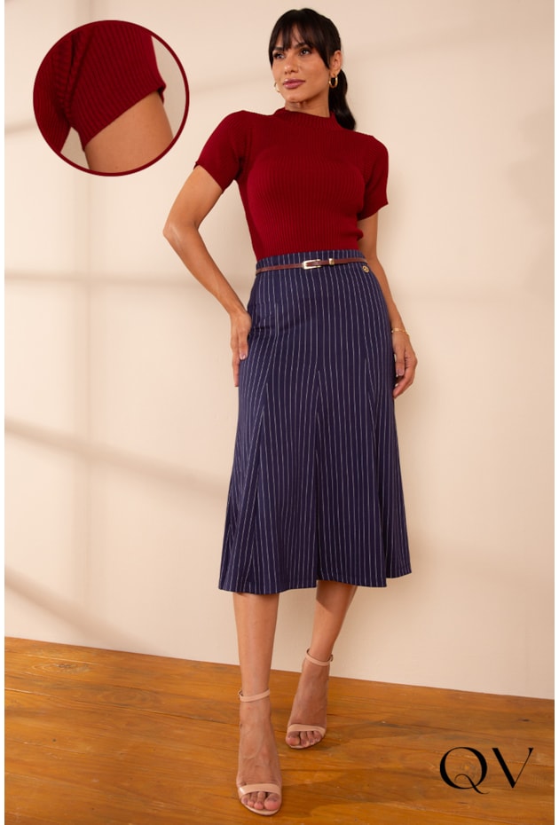 BLUSA TRICÔT GOLA ALTA CHERRY - LEKAZIS BLUSA TRICÔT GOLA ALTA CHERRY - LEKAZIS